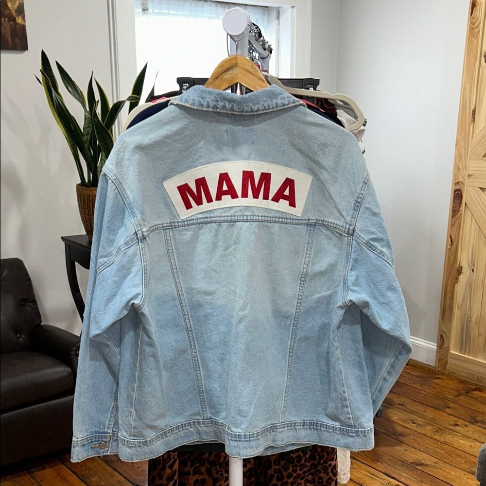 XXL Isabel Maternity by Ingrid & Isabel Light Blue Jean Jacket